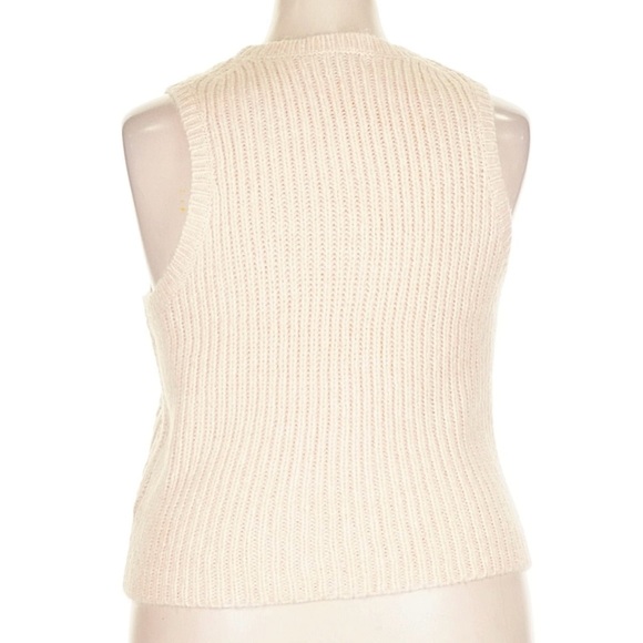 J. Crew ivory cropped cable-knit sweater shell XXL - Picture 4 of 9